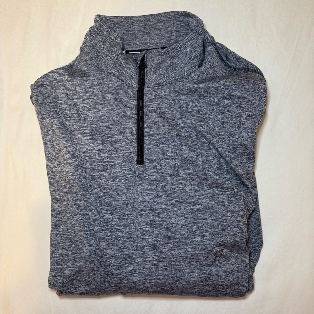 NEVER WORN Kenneth Cole Blue/gray heathered quarter zip